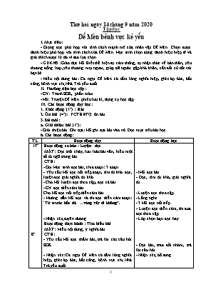 Giáo án Khối 4 - Tuần 2 - Bản 3 cột