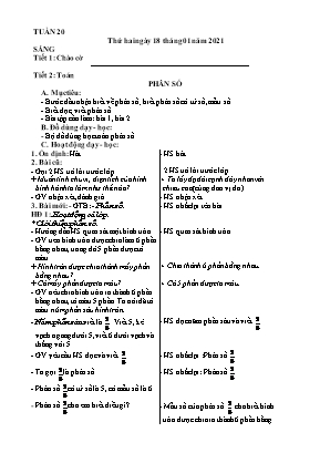 Giáo án Khối 4 - Tuần 20