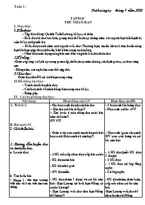 Giáo án Khối 4 - Tuần 3 - Bản mới