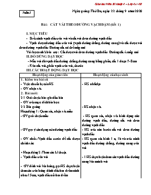 Giáo án Kĩ thuật Lớp 4 - Chương trình cả năm