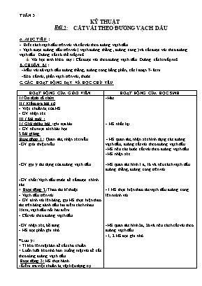 Giáo án Kỹ thuật Khối 4 - Tuần 3-5