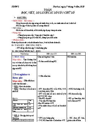 Giáo án Lớp 3 - Tuần 1 - Bản mới