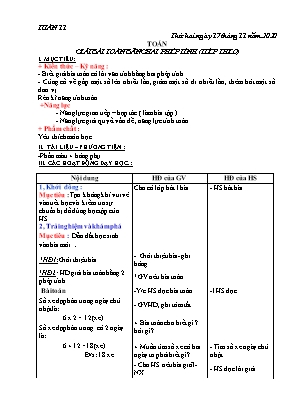 Giáo án Lớp 3 - Tuần 11 - Bản 3 cột chuẩn kiến thức