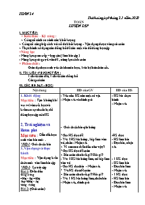 Giáo án Lớp 3 - Tuần 14