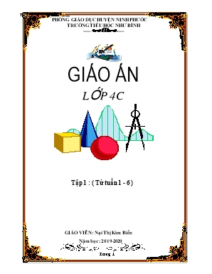 Giáo án Lớp 4 - Tuần 1 - Nại Thị Kim Biến