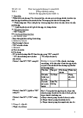 Giáo án Lớp 4 - Tuần 10 (Chiều)