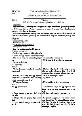 Giáo án Lớp 4 - Tuần 10 (Sáng)