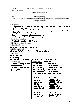 Giáo án Lớp 4 - Tuần 11 (Chiều)