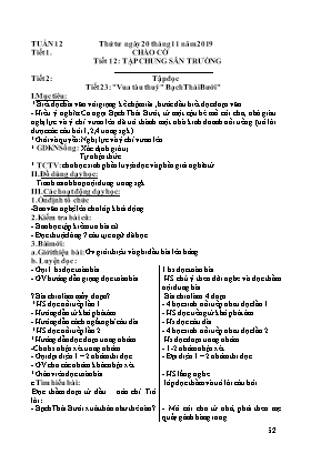 Giáo án Lớp 4 - Tuần 12 (Sáng)