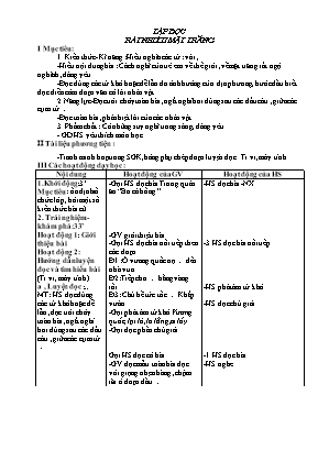 Giáo án Lớp 4 - Tuần 17 - Bản 3 cột chuẩn kiến thức