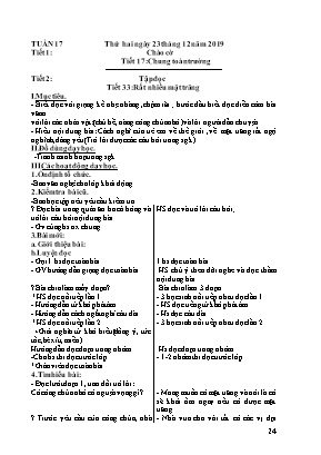 Giáo án Lớp 4 - Tuần 17 (Sáng)