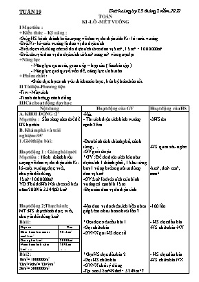 Giáo án Lớp 4 - Tuần 19 - Bản chuẩn kiến thức