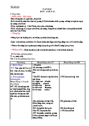 Giáo án Lớp 4 - Tuần 19 - Bản mới