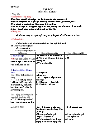 Giáo án Lớp 4 - Tuần 20 - Bản mới