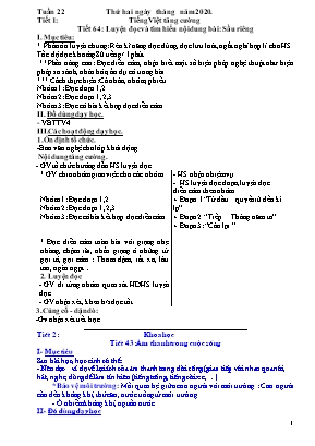 Giáo án Lớp 4 - Tuần 22 (Chiều)