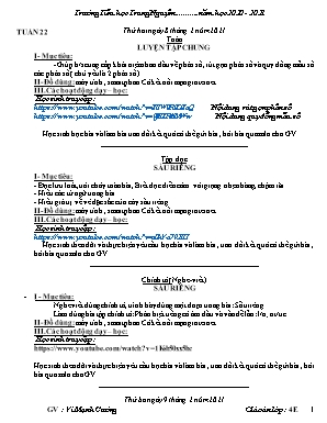 Giáo án Lớp 4 - Tuần 22 - Vi Mạnh Cường