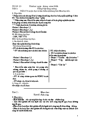 Giáo án Lớp 4 - Tuần 23 (Chiều)