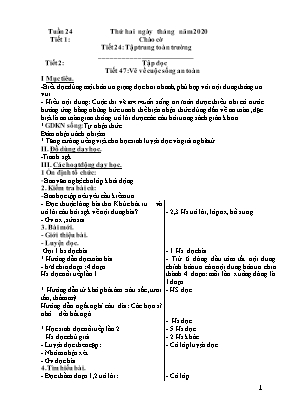 Giáo án Lớp 4 - Tuần 24 (Sáng)