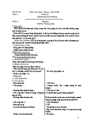 Giáo án Lớp 4 - Tuần 26 (Sáng)