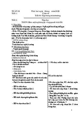 Giáo án Lớp 4 - Tuần 30 (Sáng)