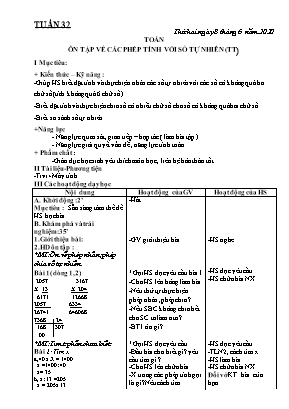 Giáo án Lớp 4 - Tuần 32 - Bản chuẩn kiến thức