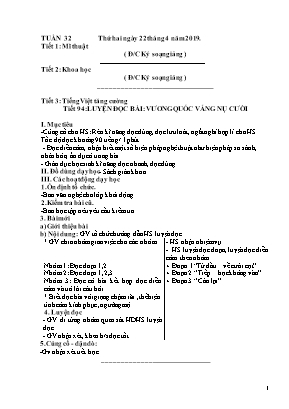 Giáo án Lớp 4 - Tuần 32 (Chiều)