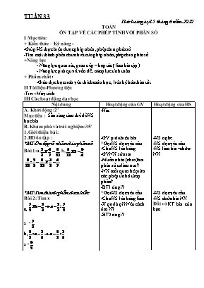 Giáo án Lớp 4 - Tuần 33 - Bản chuẩn kiến thức