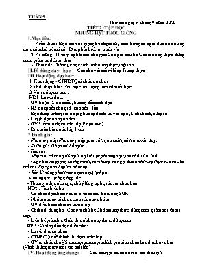 Giáo án Lớp 4 - Tuần 5 chuẩn kiến thức