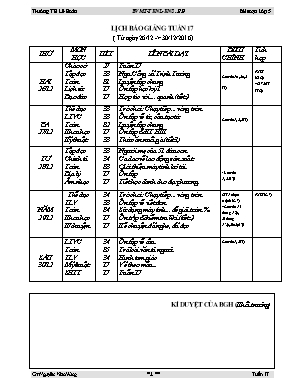 Giáo án Lớp 5 - Tuần 17 - Nguyễn Văn Hùng