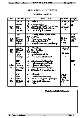Giáo án Lớp 5 - Tuần 23 - Nguyễn Văn Hùng