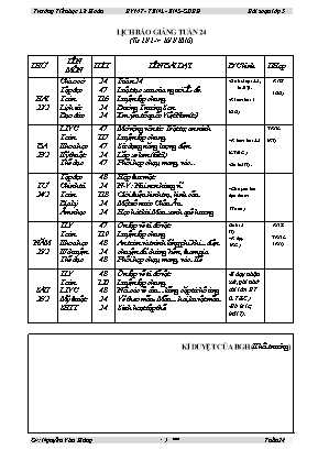 Giáo án Lớp 5 - Tuần 24 - Nguyễn Văn Hùng