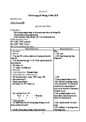 Giáo án Lớp 5 - Tuần 27