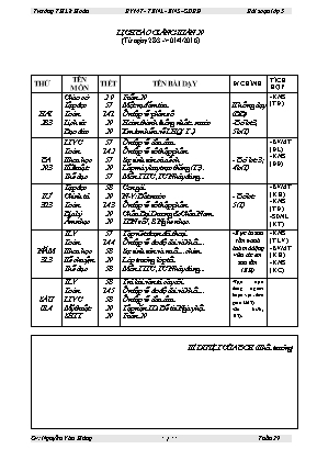 Giáo án Lớp 5 - Tuần 29 - Nguyễn Văn Hùng