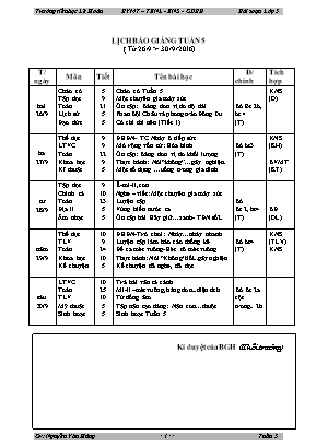 Giáo án Lớp 5 - Tuần 5 - Nguyễn Văn Hùng