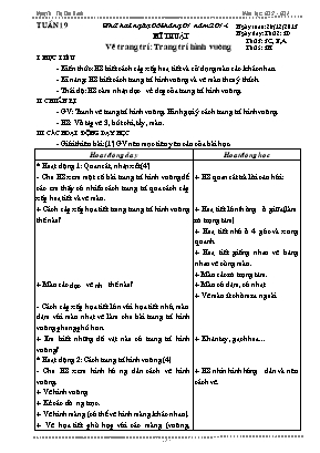 Giáo án Mĩ thuật Lớp 3 - Học kì II