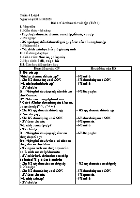 Giáo án Tin học Lớp 4 - Bài 4