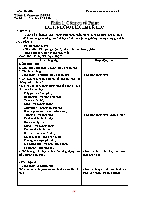 Giáo án Tin học Lớp 4 - Học kì I