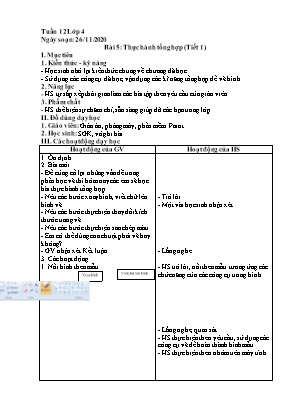 Giáo án Tin học Lớp 4 - Tuần 12