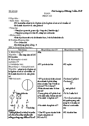 Giáo án Toán Lớp 4 - Tuần 20