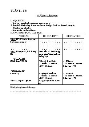 Hướng dẫn học Lớp 4 - Tuần 9-17