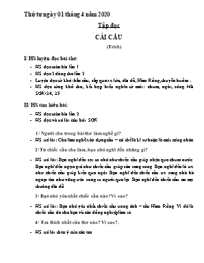 Bài giảng Tiếng Việt Lớp 3 - Tuần 22 - Năm học 2019-2020