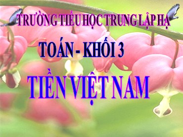 Bài giảng Toán Lớp 3 - Bài: Tiền Việt Nam - Năm học 2019-2020 - Trường Tiểu học Trung Lập Hạ