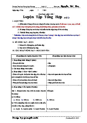 Giáo án cả năm môn Toán Lớp 3 - Nguyễn Thị Hoa