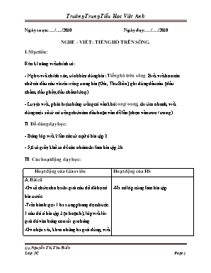 Giáo án Tiếng Việt Lớp 3 - Nghe viết: Tiếng hò trên sông - Nguyễn Thị Thu Hiền