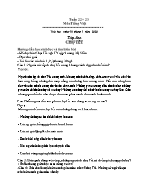 Giáo án Tiếng Việt Lớp 4 - Tuần 22+23 - Năm học 2019-2020