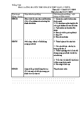 Giáo án tổng hợp Lớp 2 - Tuần 11 - Năm học 2014-2015