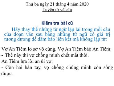 Bài giảng Tiếng Việt Lớp 5 - Luyện từ và câu: Mở rộng vốn từ: Truyền thống - Năm học 2019-2020 - Trường Tiểu học Trung Lập Hạ