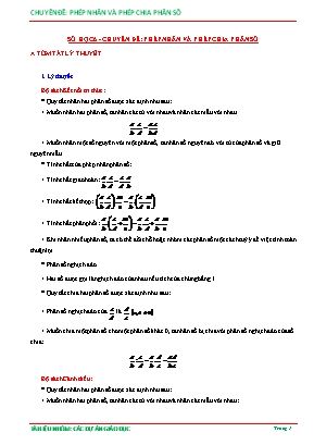 Bài tập trắc nghiệm Toán 6 - Chuyên đề: Phép nhân và phép chia phân số