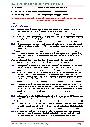 Câu hỏi ôn tập Toán 6 - Giải quyết được những vấn đề thực tiễn (đơn giản, quen thuộc) gắn với thực tiễn các phép tính về số nguyên