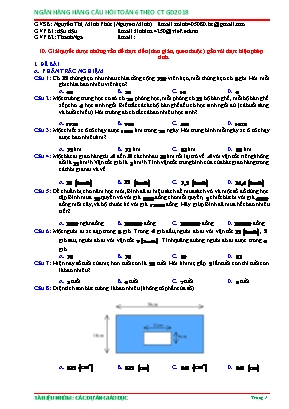 Câu hỏi ôn tập Toán 6 - Giải quyết được những vấn đề thực tiễn (đơn giản, quen thuộc) gắn với thực hiện phép tính